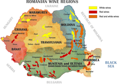 Romania Wine map