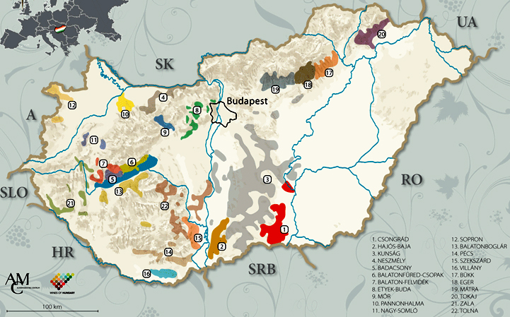 Hungary wine regions