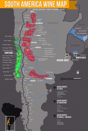 South America wine map